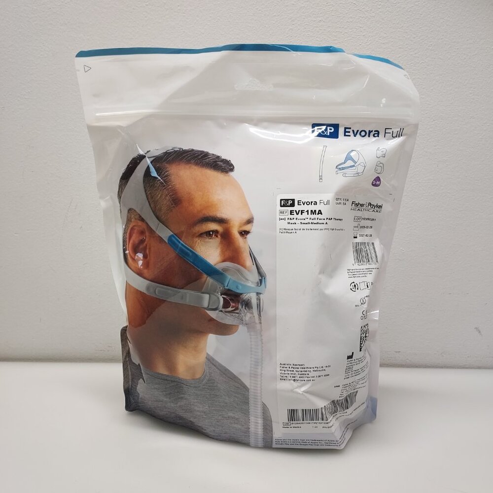 F&P FISHER&PAYKEL EVORA-FULL, FULL FACE MASK SIZE S-M EVF1MA BRAND-NEW SEALED